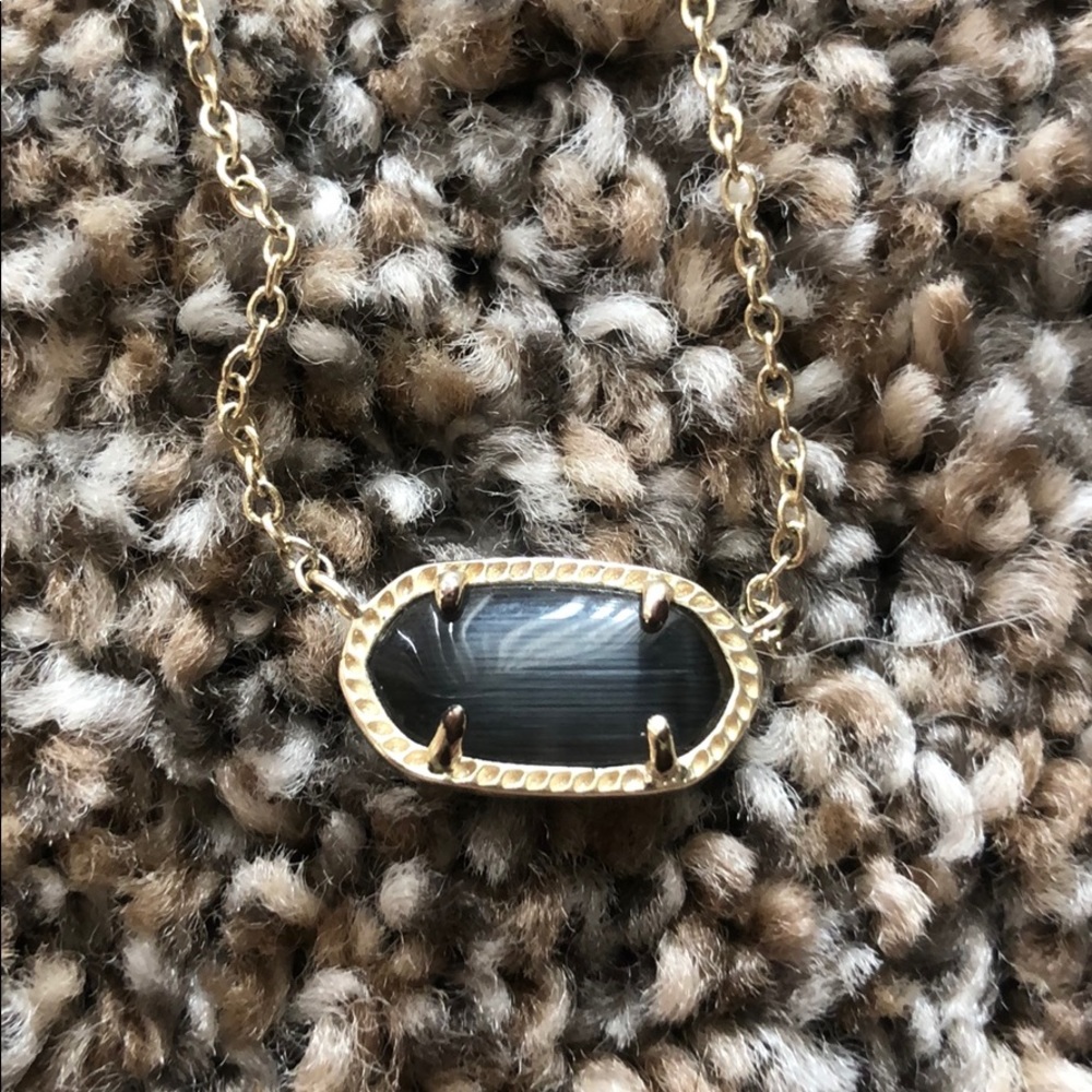 NWOT Black Kendra Scott Elisa necklace